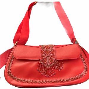 💧Vintage red leather purse
